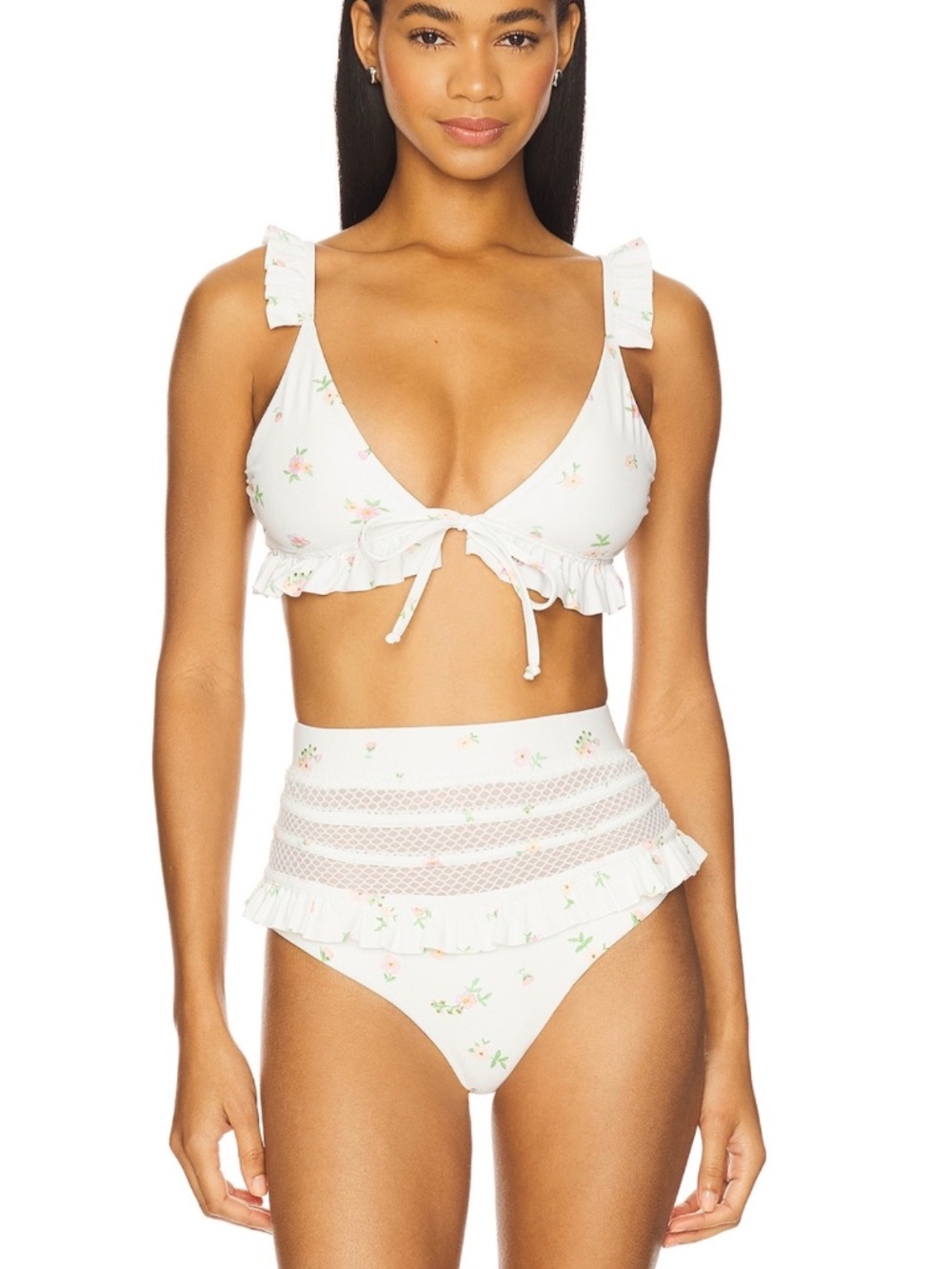 NWT TULAROSA - Dreamer Top (M) and Dreamer High Waist Bottoms (S) in Tea Party